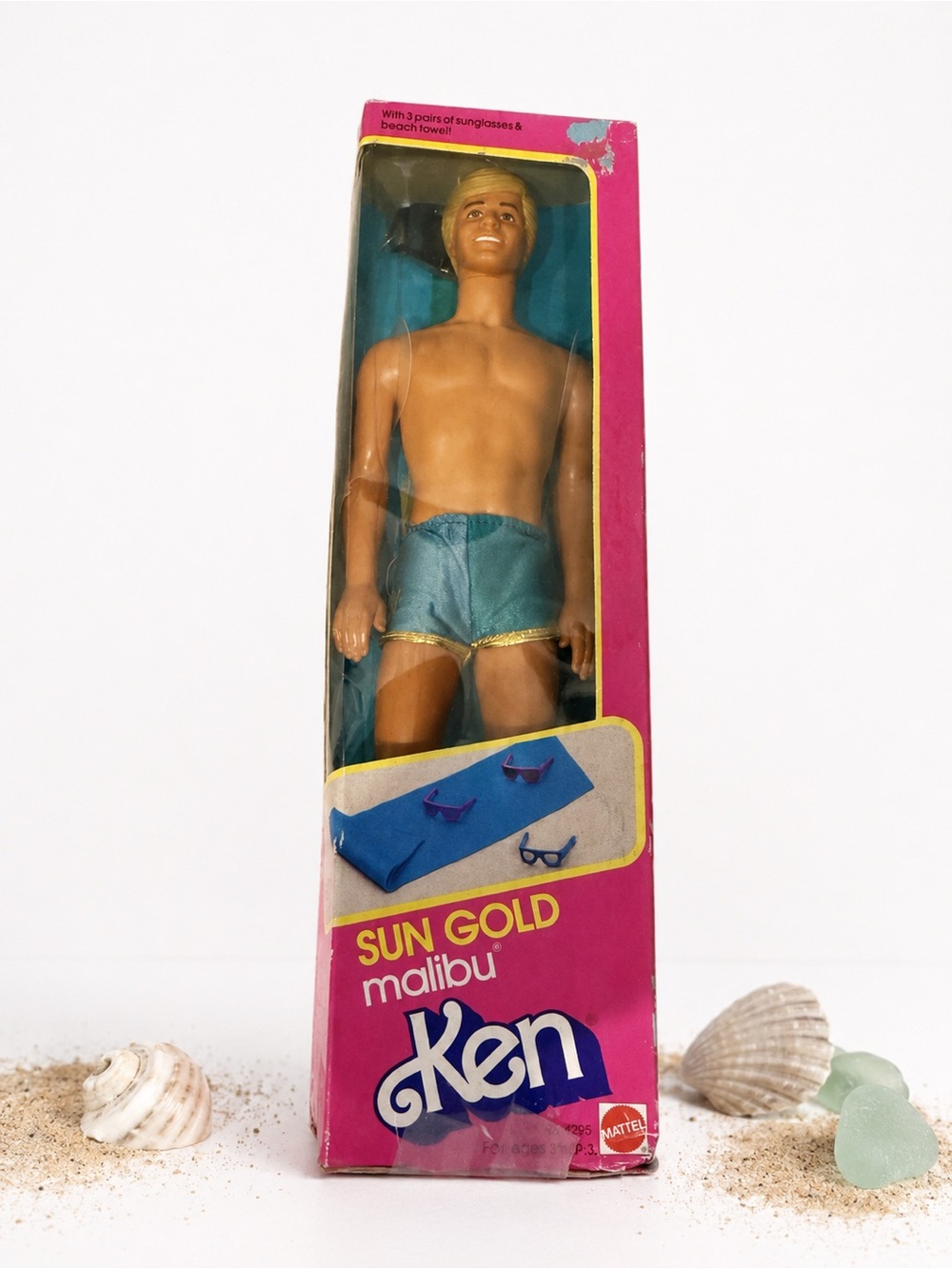Mattel Ken Doll Sun Gold Malibu 1983 in Original Box Vintage Barbie Collectible